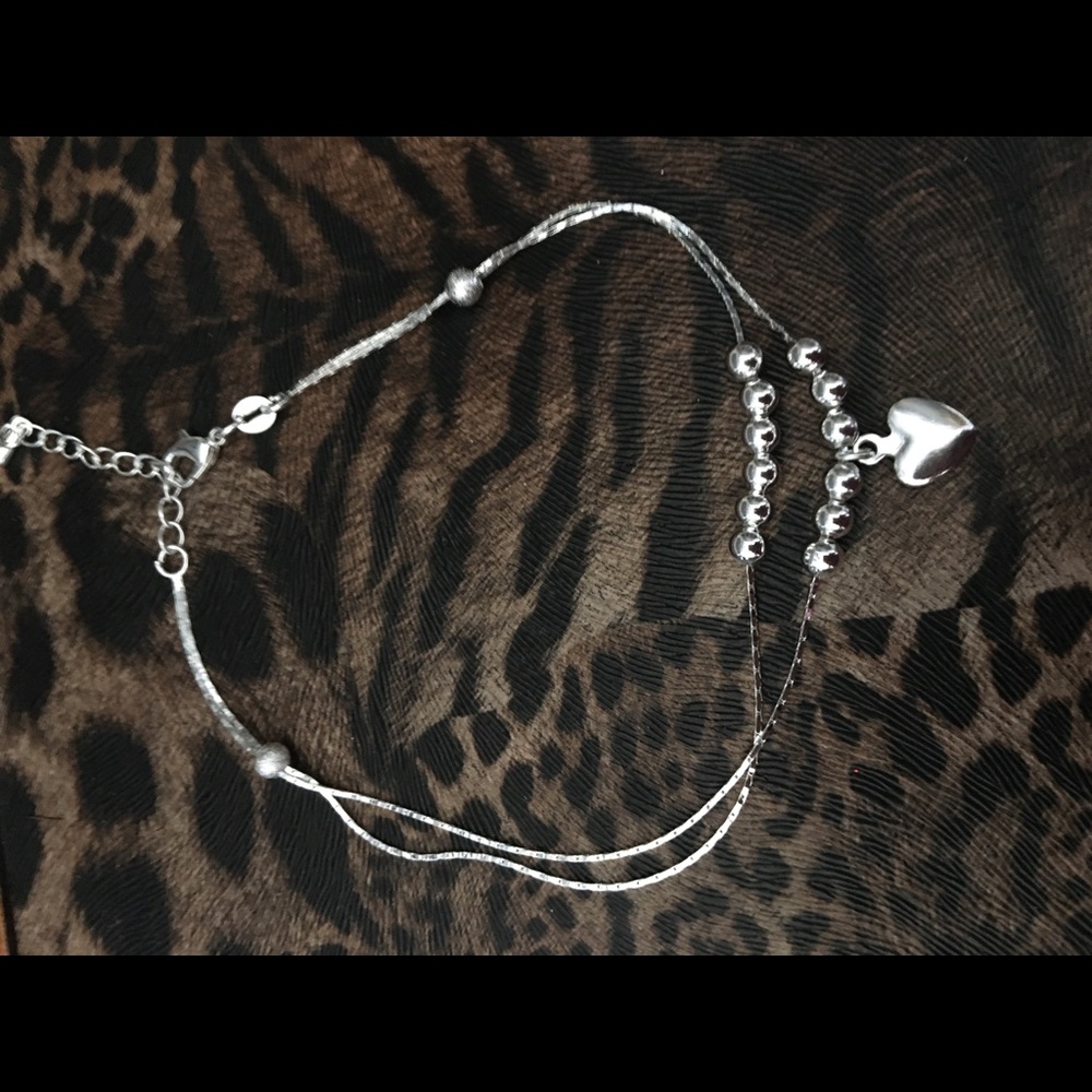 Sterling silver ankle bracelet
